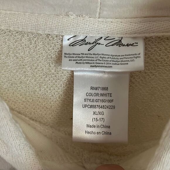 Marilyn Monroe Hooded Sweatshirt XL - Picture 4 of 5